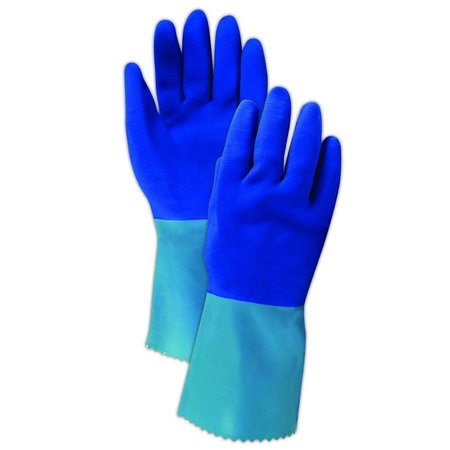 MAPA BlueGrip LL301 Etched Finish Latex Gloves wPinked Cuff, 12PK 301428